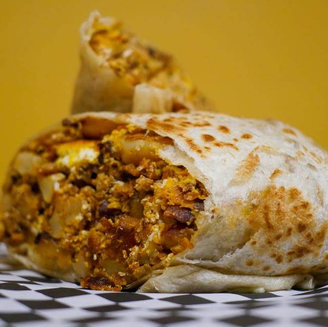 Chorizo Breakfast Burrito.