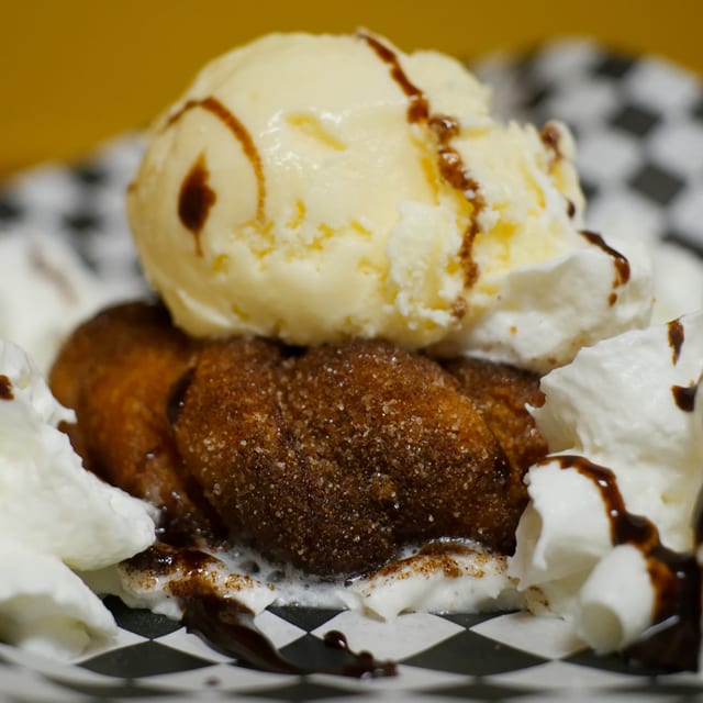 Churro Donut w/ Ice Cream.