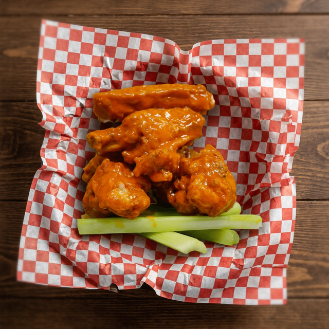 BBQ Chicken Wings (6 pc).